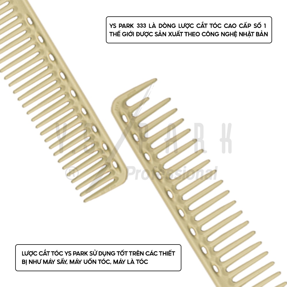 Lược cắt tỉa tóc chịu nhiệt Nhật Bản YS PARK cho tóc dài tự nhiên YS-333 hàng chính hãng