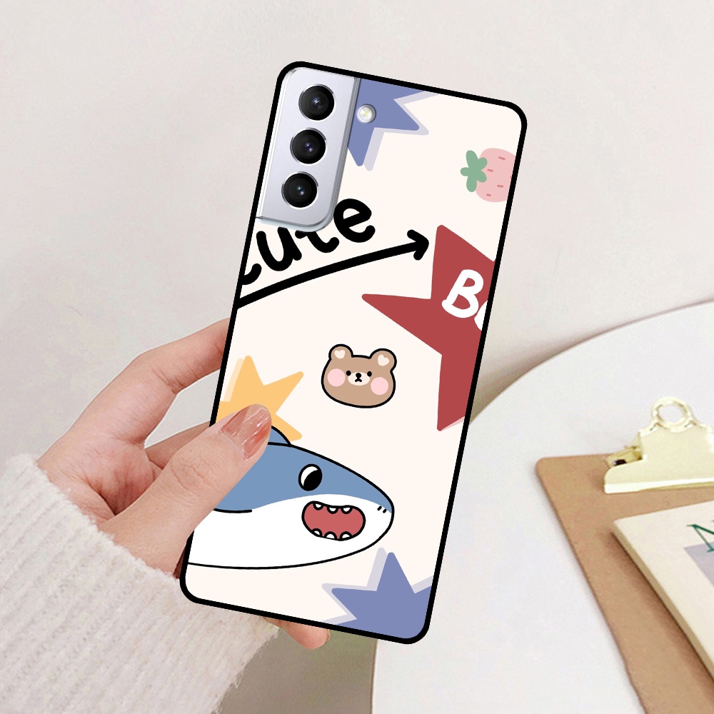 Ốp lưng Samsung S21 5G / S21 Plus 5G / S21+ 5G / S21 Ultra 5G / S21 FE in hình cá mập,khủng long dễ thương (T01 - T06)