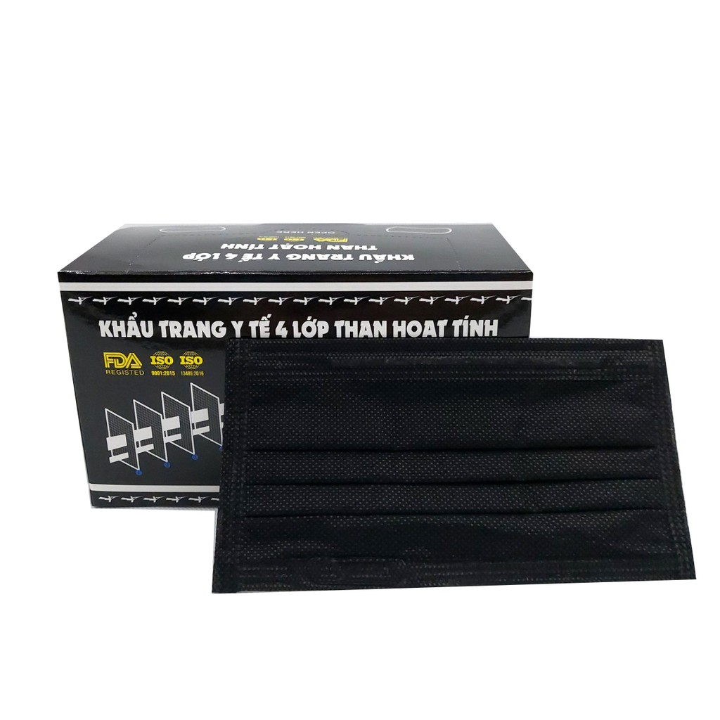 Khẩu trang y tế 4 lớp Hynam - Than hoạt tính - (50 cái/ hộp) | BigBuy360 - bigbuy360.vn