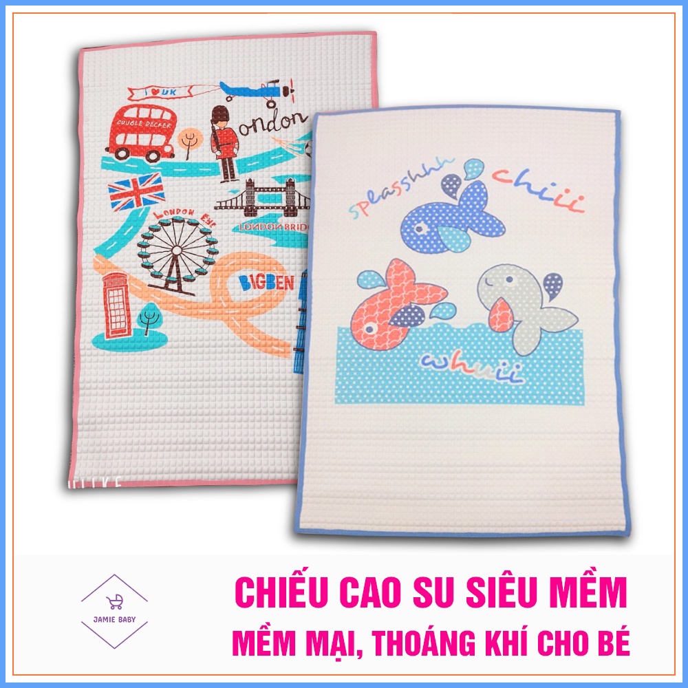 Chiếu cao su non chống thấm cho bé malaisia, chiếu điều hòa Cuddles siêu mát dày - jamiebaby chăm sóc trẻ sơ sinh