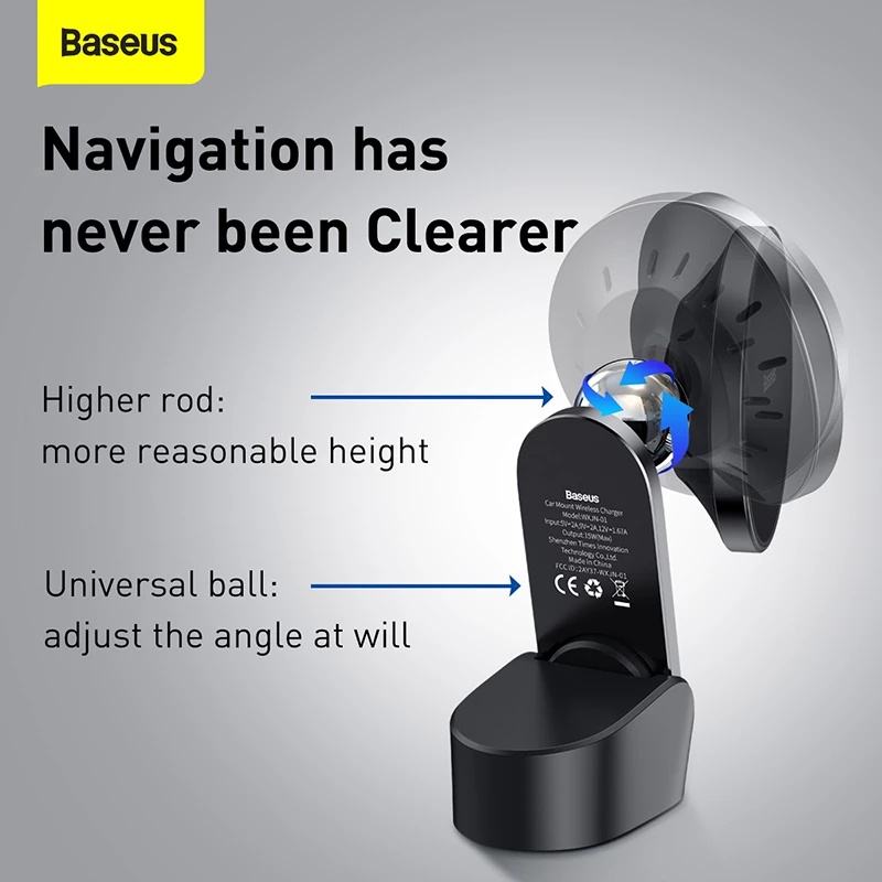 Giá đỡ điện thoại Baseus kiêm sạc nhanh không dây từ tính gắn lỗ thông gió xe hơi cho iPhone 12 Pro Max
