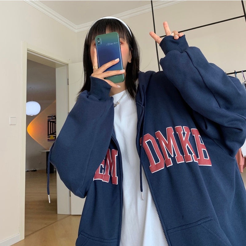 Áo Khoác Hoodie Zip Bnem Dmkb Unisex Khoác form rộng tay bồng kiểu dáng basic đường phố