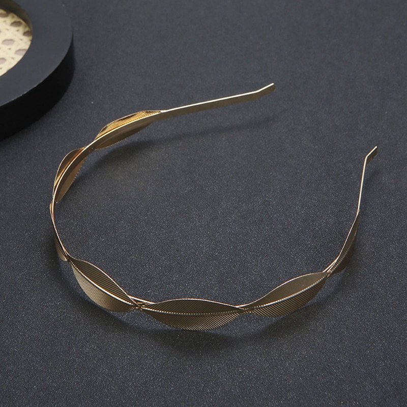 Băng Đô Cài Tóc Bằng Kim Loại Hình Chiếc Lá Phong Cách Hy Lạp