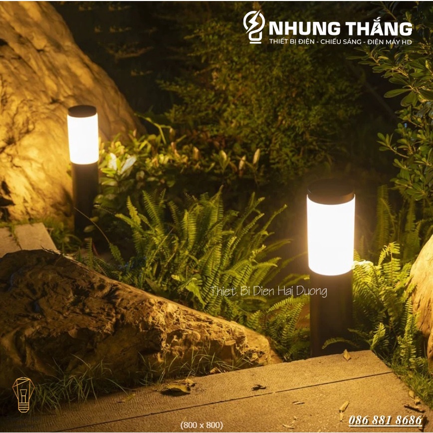 Đèn Cột Trang Trí Sân Vườn DSV-1160 Chống Nước - Chiều Cao 60cm - Cắm Điện 220V - Kèm Bóng G45 - Bảo Hành 1 Năm