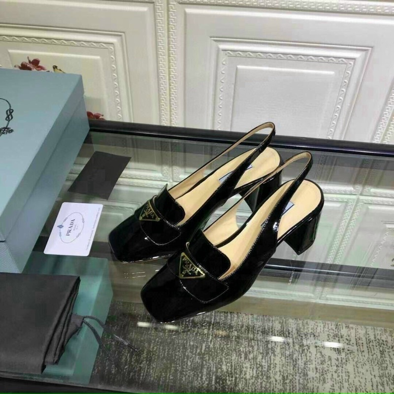 Giày cao gót prada quai sau mới 2021
