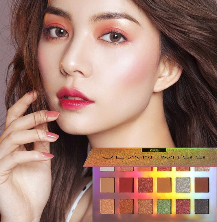 Trang điểm mắt Desert and Starry Sky 18 Color Matte Glitter Eyeshadow Palette Shimmer Shine Pink Pearlescent