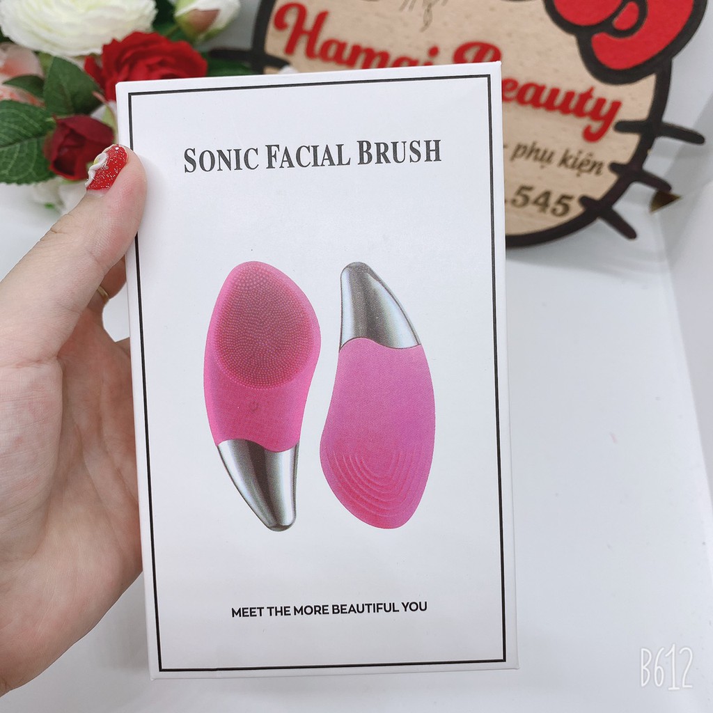 Máy rửa mặt SONIC FACIAL BRUSH công nghệ sóng âm làm sạch da hiệu quả