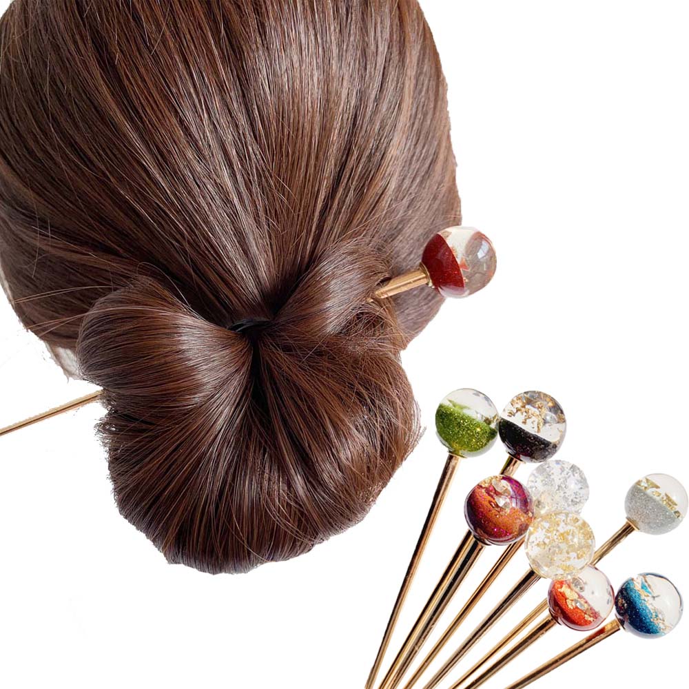 Trâm cài tóc kim loại phong cách vintage thanh lịch cho nữ