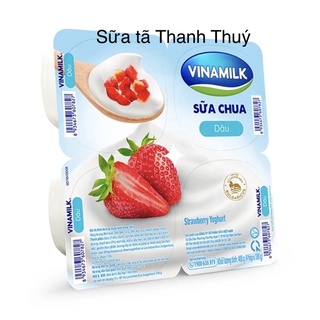 Sữa Chua Ăn Vinamilk Vị Dâu - 4 hộp x 100gr