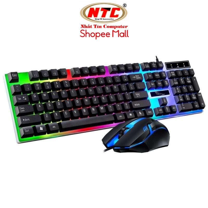 Bộ bàn phím giả cơ và chuột game dành cho game thủ NTComputer G21B led đa màu