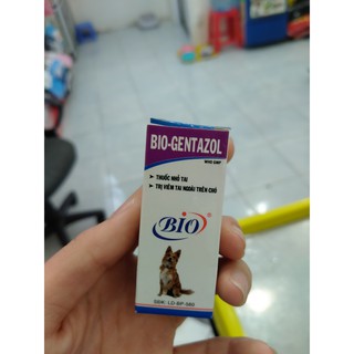 "HÀNG CHÍNH HÃNG" DUNG DỊCH NHỎ TAI BIO GENTAZOL CHO THÚ CƯNG Chai 10ml Xuất xứ Việt Nam