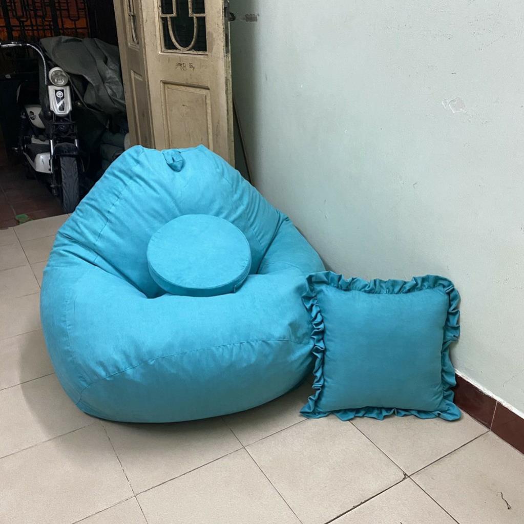 VỎ BỌC GHẾ LƯỜI HẠT XỐP, VỎ Gối xốp lười, VỎ ghế xốp  nhiều màu, ko lót xốp