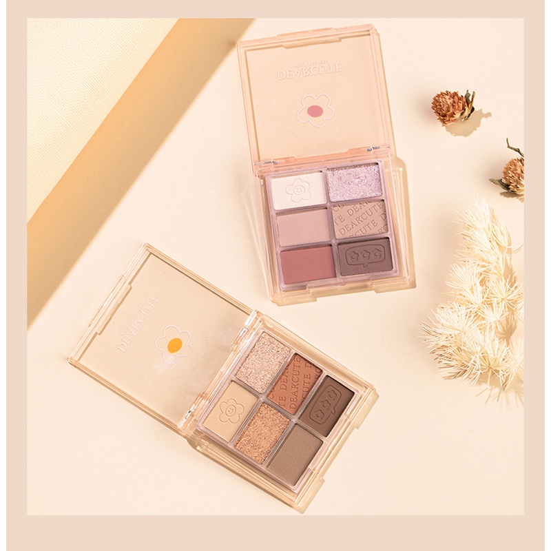 Bảng Phấn Mắt 6 Màu Sắc Tố Ngọc Trai Tiện Dụng Chất Lượng Cao