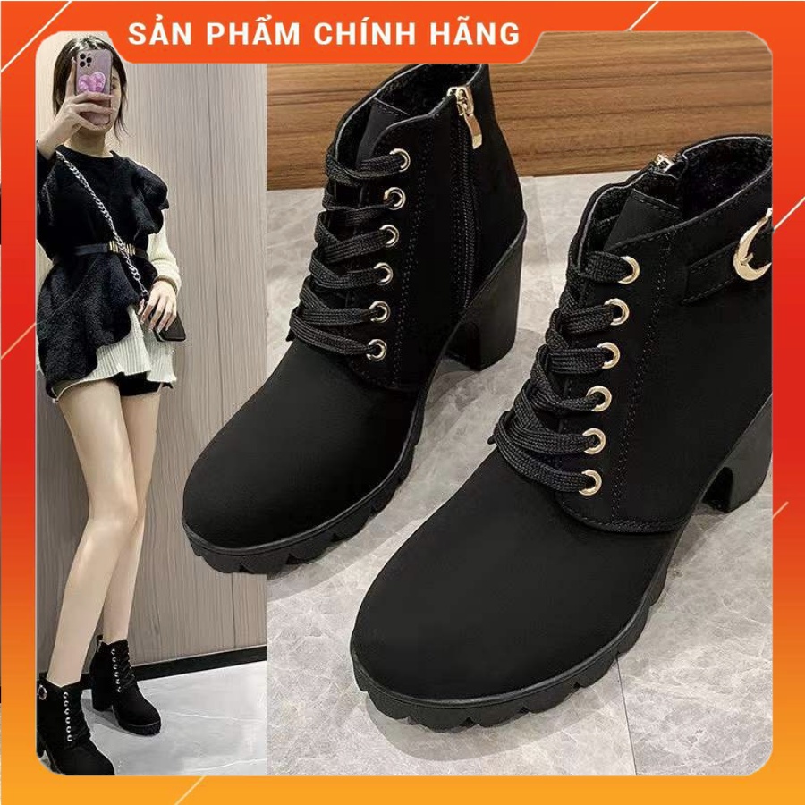 [ Hàng có sẵn giao nhanh ] Có Hàng Sẵn Giày cao gót Martin Boots đế cao 6Cm - GOLD SNEAKER HCM