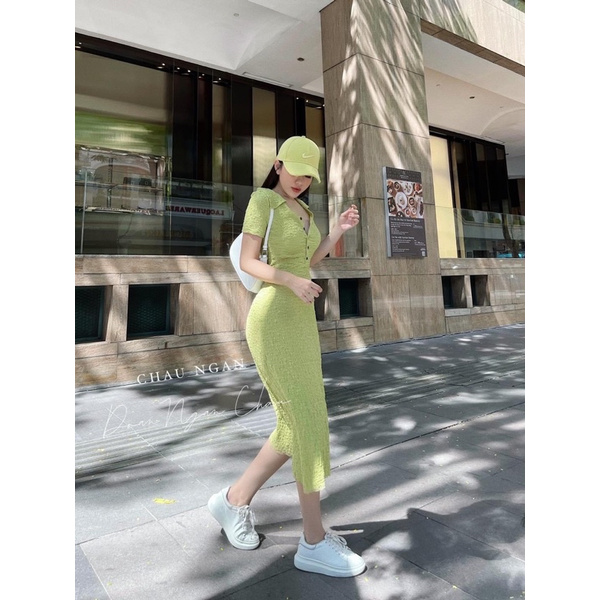 [ Tặng chip xinh]Váy body dài chất len montogi xốp ôm dáng HERA shop | BigBuy360 - bigbuy360.vn