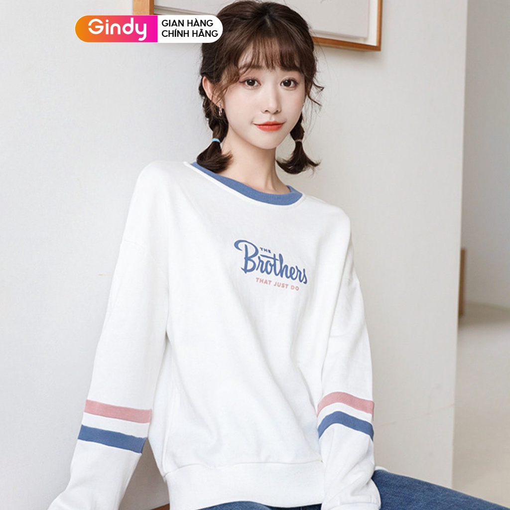 Áo sweater nỉ da cá dài tay trơn basic form rộng GINDY Brothers hoodie đơn giản thời trang thu đông năng động A9107 | BigBuy360 - bigbuy360.vn