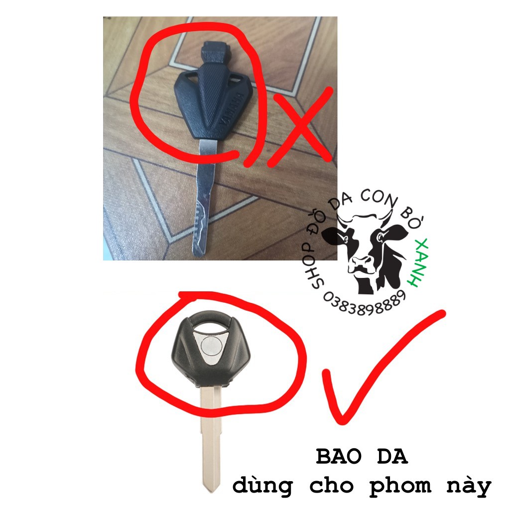 Bao Da Chìa Khóa cơ Yamaha R15 MT15 handmade da thật