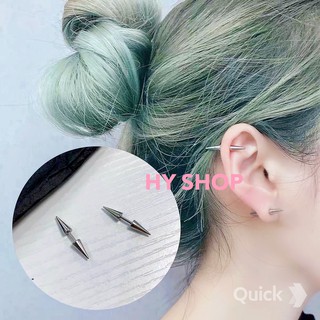 Khuyên thép titan y tế hình mũi nhọn siêu bền không dị ứng không gỉ khuyên tai unisex BTS