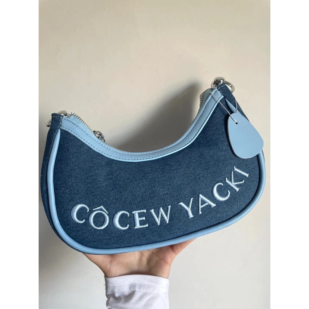 Túi Xách Đeo Vai / Kẹp Nách Chất Liệu Denim Thời Trang 2022 Mới Mẻ Cho Nữ