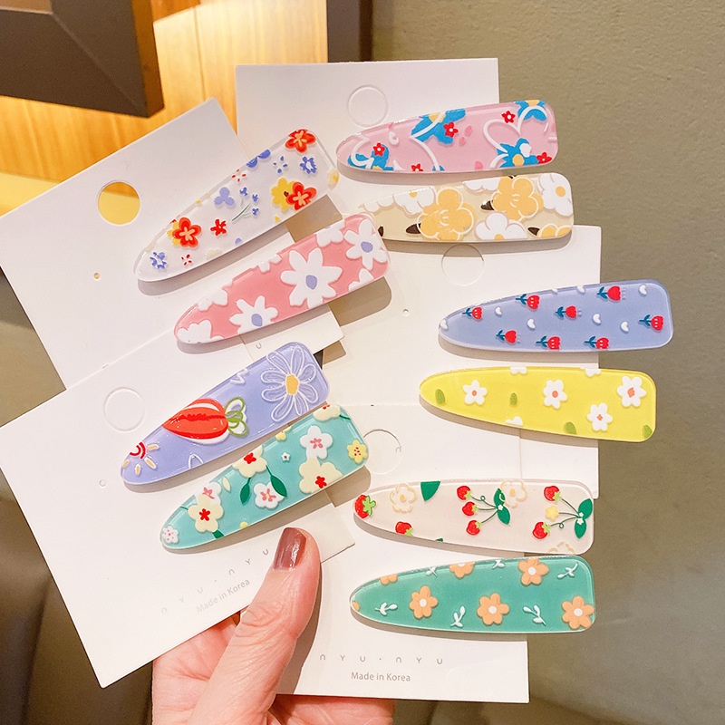 Set 2 Kẹp Tóc Hình Hoa Thời Trang Cho Nữ