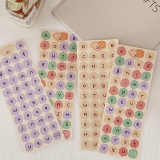 Sticker Giấy Bảng Chữ Cái Alphabet Dán Trang Trí Pastel Cloud Poodle