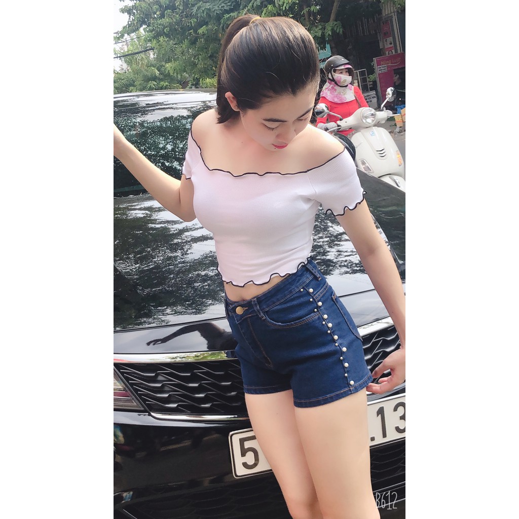Quần short nữ kết hạt co giãn cao cấp Đẹp Store 257