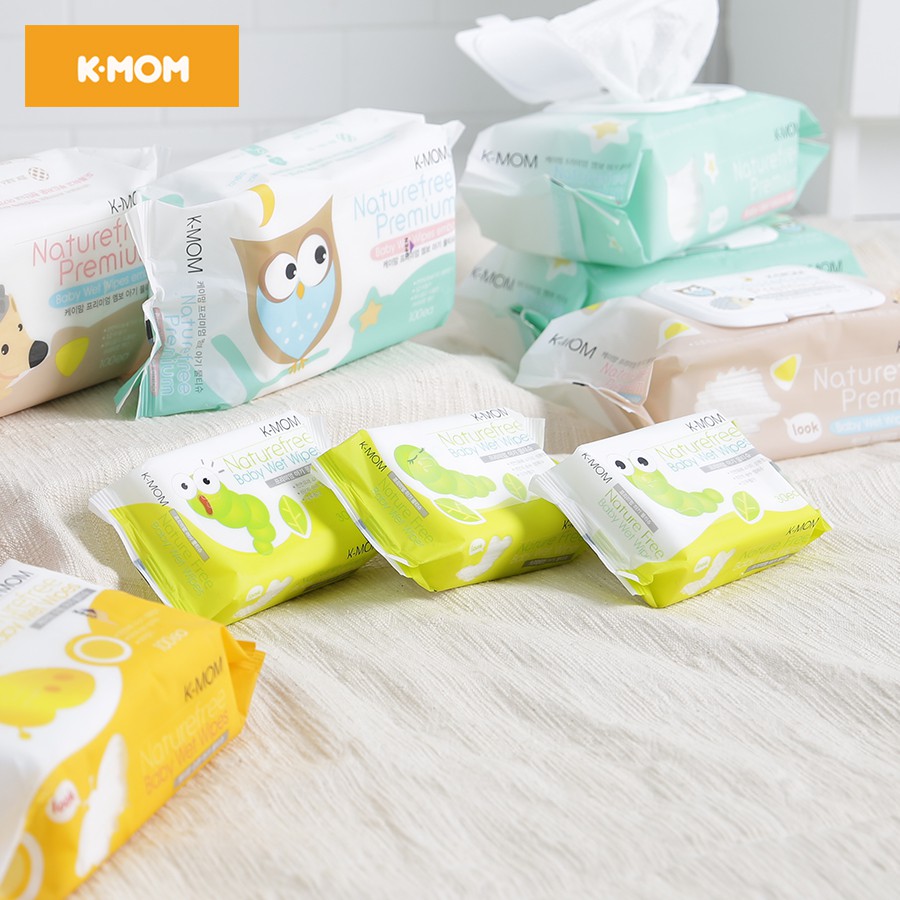 Khăn ướt K-Mom gói 30 tờ size mini bỏ túi xách