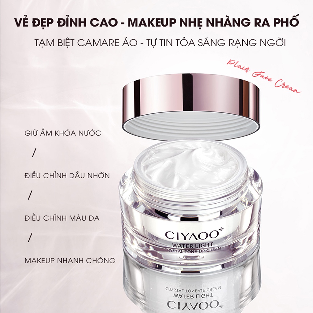 Kem Dưỡng Ẩm Da CIYAOO Làm Trắng Da Nâng Tone Cream 2 IN 1 50g Có Thể Sử Dụng Như Kem Lót MSP QX0066-01