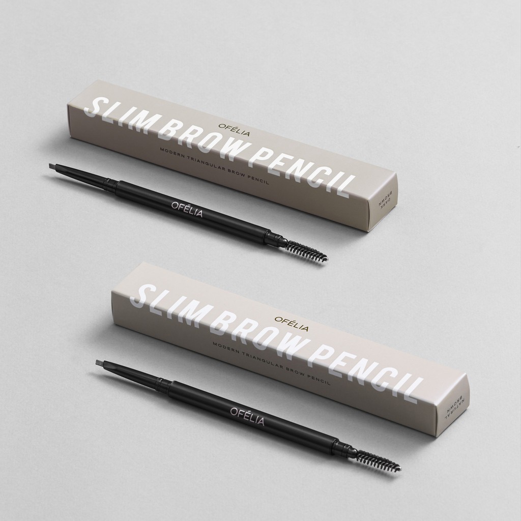 [Date 12/2022] Natural Brown - Chì kẻ mày siêu mảnh OFÉLIA Slim Brow Pencil (0.05g)