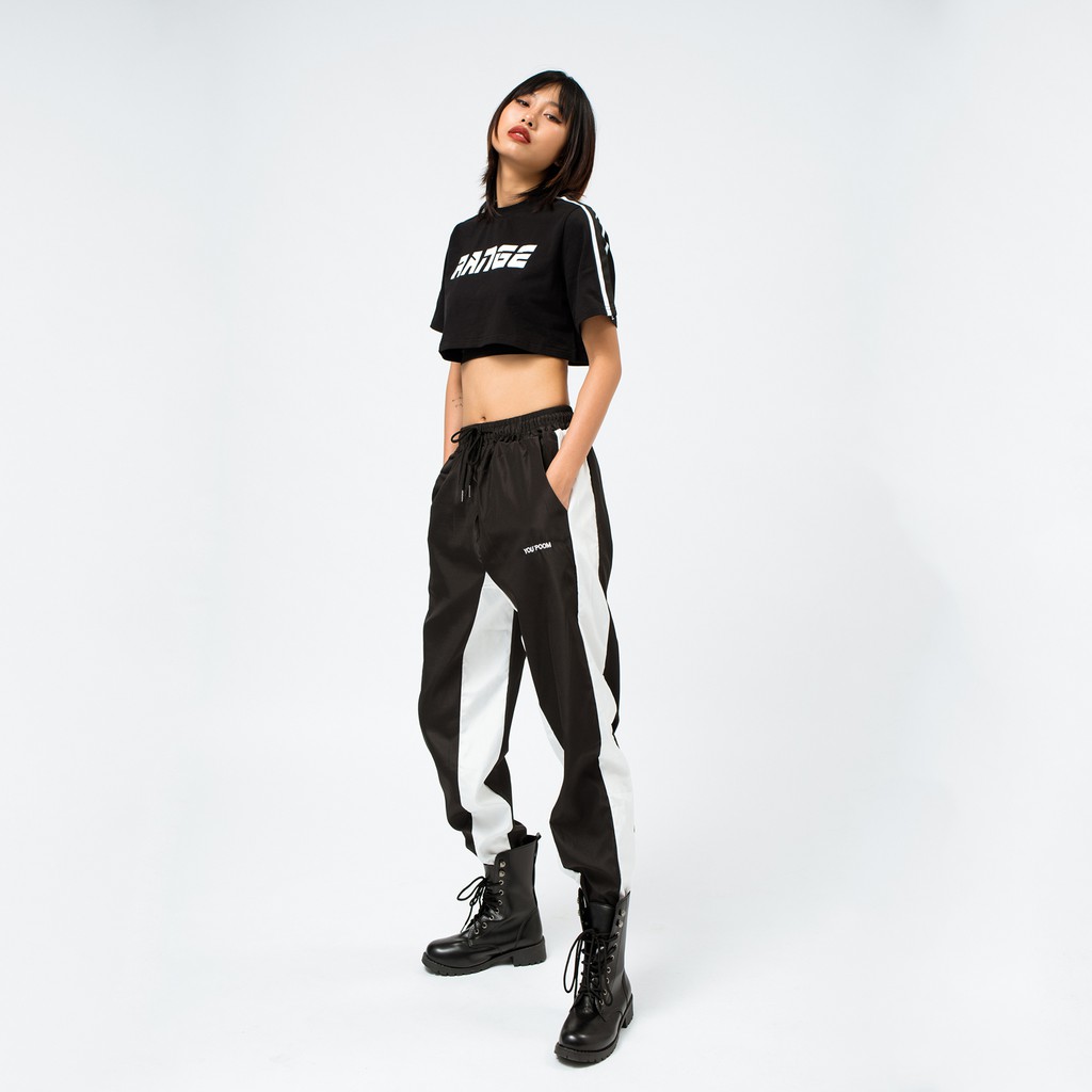 QUẦN JOGGER BASIC TRẮNG SỌC ĐEN CHỮ YOU BOOM | BigBuy360 - bigbuy360.vn