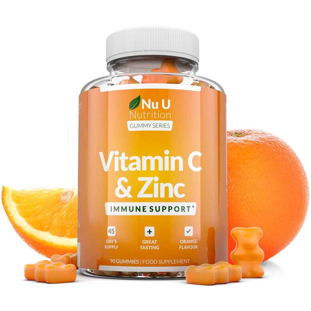 KẸO DẺO HỖ TRỢ MIỄN DỊCH NUU NUTRITION VITAMIN C &amp; ZINC GUMMIES 90 VIÊN