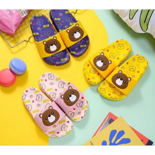 DÉP LÊ, DÉP TẬP ĐI CHO BÉ GÁI ĐẾ MỀM HÌNH CHÚ GẤU 3D CAO CẤP, ĐẾ 3D, KIỂU HÀN QUỐC