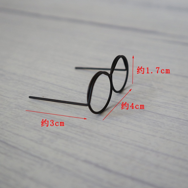 Set 2 Mắt Kính Gọng Tròn Cho Búp Bê BJD 1 / 6 30cm