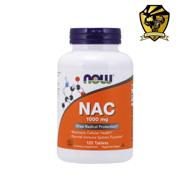 Viên Uống Bảo Vệ Gan, Giải Độc Gan Thận - Now Foods NAC 1000mg (120viên)