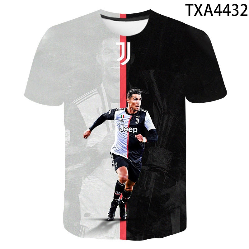 Áo Thun Tay Ngắn In Họa Tiết 3D Vui Nhộn Thời Trang Mùa Hè Cho Nam Và Nữ CR7 JJ