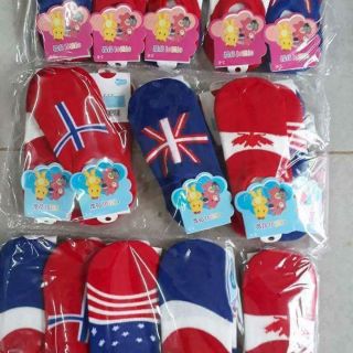 Combo 10 đôi Tất cờ cho bé từ 2 tuổi đến 6 tuổi