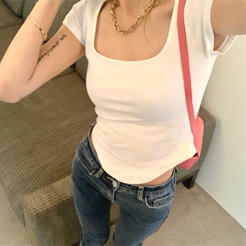 NRVP Áo Thun Mỏng Tay Ngắn Phong Cách Hàn Quốc Mới Mùa Hè 2022 Dành Cho Nữ