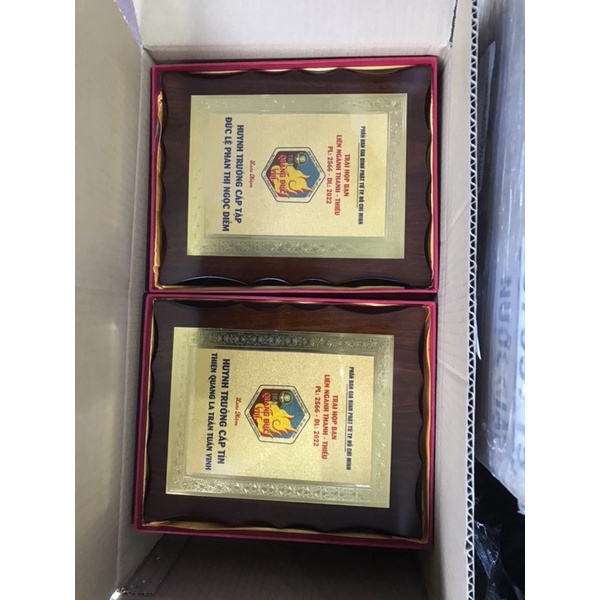 BIỂU TRƯNG, BẢNG VINH DANH GỖ TRÁNG KIM