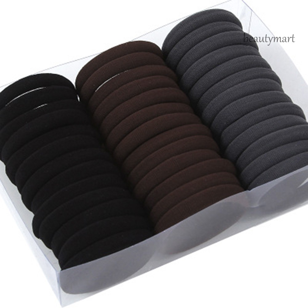 [Hàng mới về] Set 40 / 60 Dây Buộc Tóc Co Giãn Không Đường May Tiện Dụng