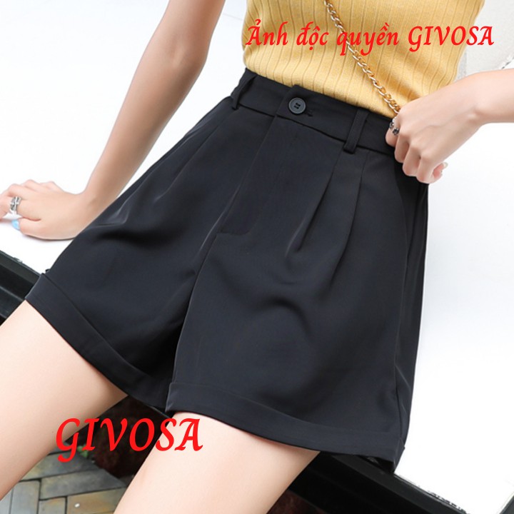Quần short nữ Goness cạp cao chất vải Vintex cao cấp co giãn tốt tôn dáng | BigBuy360 - bigbuy360.vn