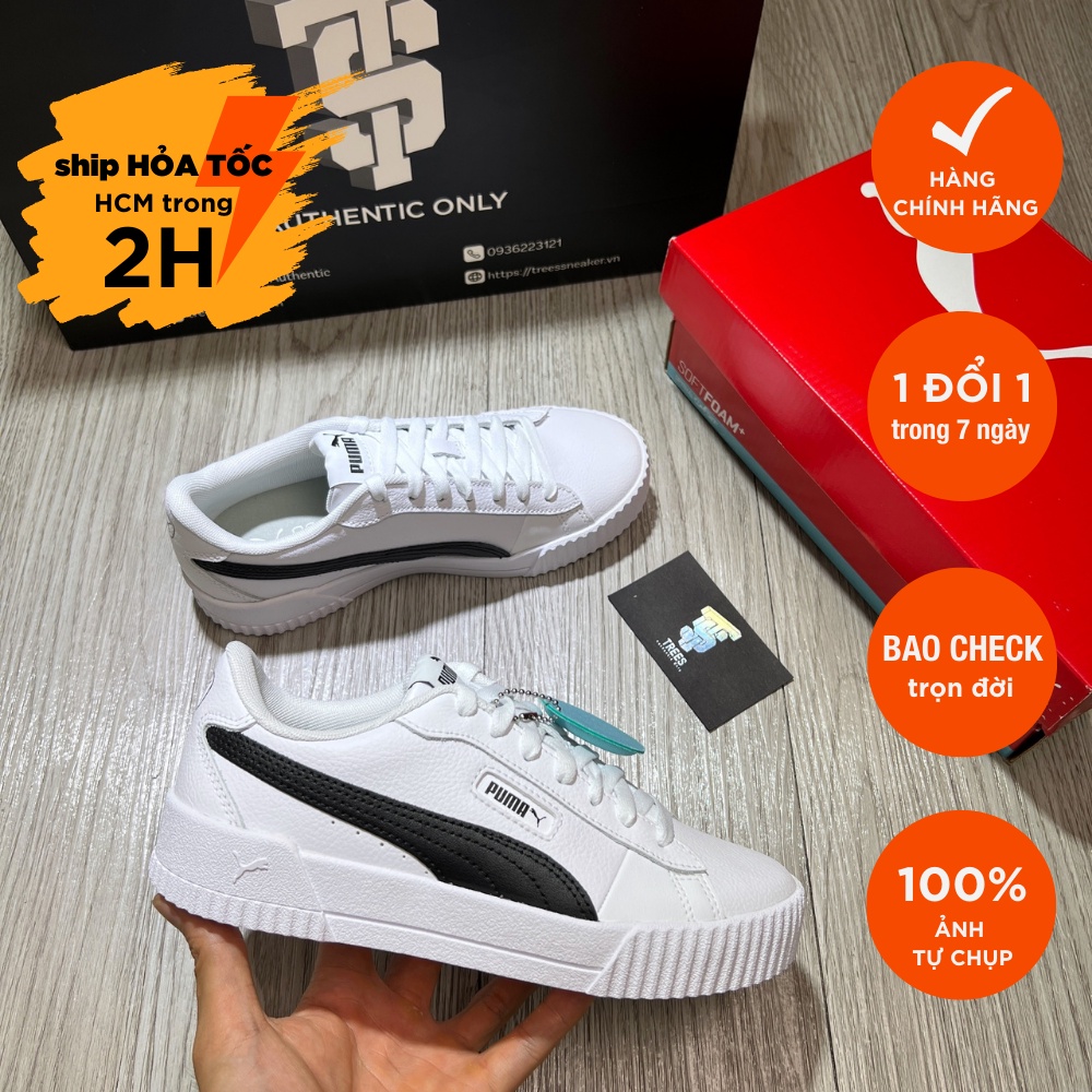 Giày thể thao PUMA CARINA CREW WHITE BLACK 374903 05