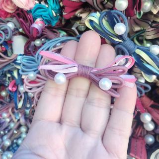 Cột tóc nơ kèm châu siêu xinh