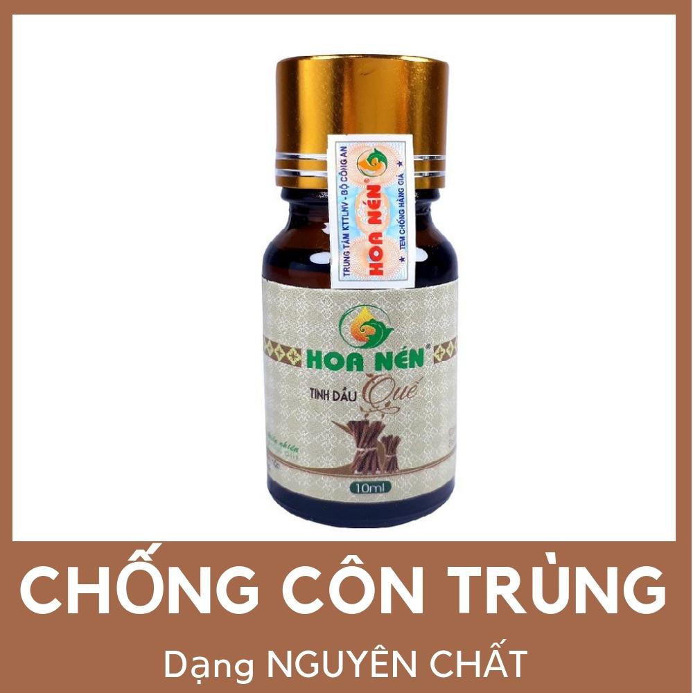 Tinh dầu Quế (Chọn loại 10ml và 100ml) đuổi Muỗi Côn trùng thơm phòng khử mùi nhãn Hoa Nén thiên nhiên hàng Việt Nam