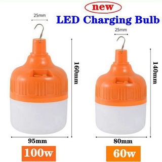 [ RẺ NHẤT SHOPEE ] Bóng Đèn Tích Điện 100w Có Móc Treo Tiện Lợi