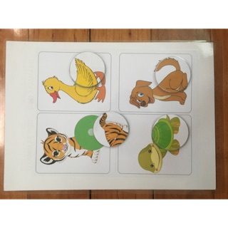 Matching Ghép Hình Cho Các Con Vật - Set 1 - Học Liệu Cho Bé