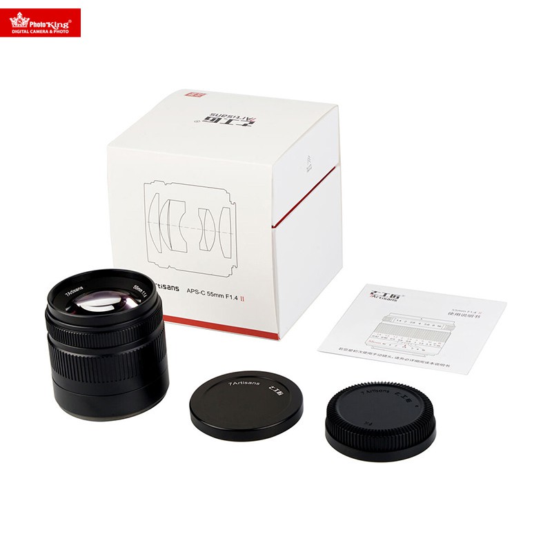 Ống kính MF 7Artisans 55mm f1.4 Mark II cho Sony E, Fujifilm X, Olympus M43, Canon EOS-M và Nikon Z