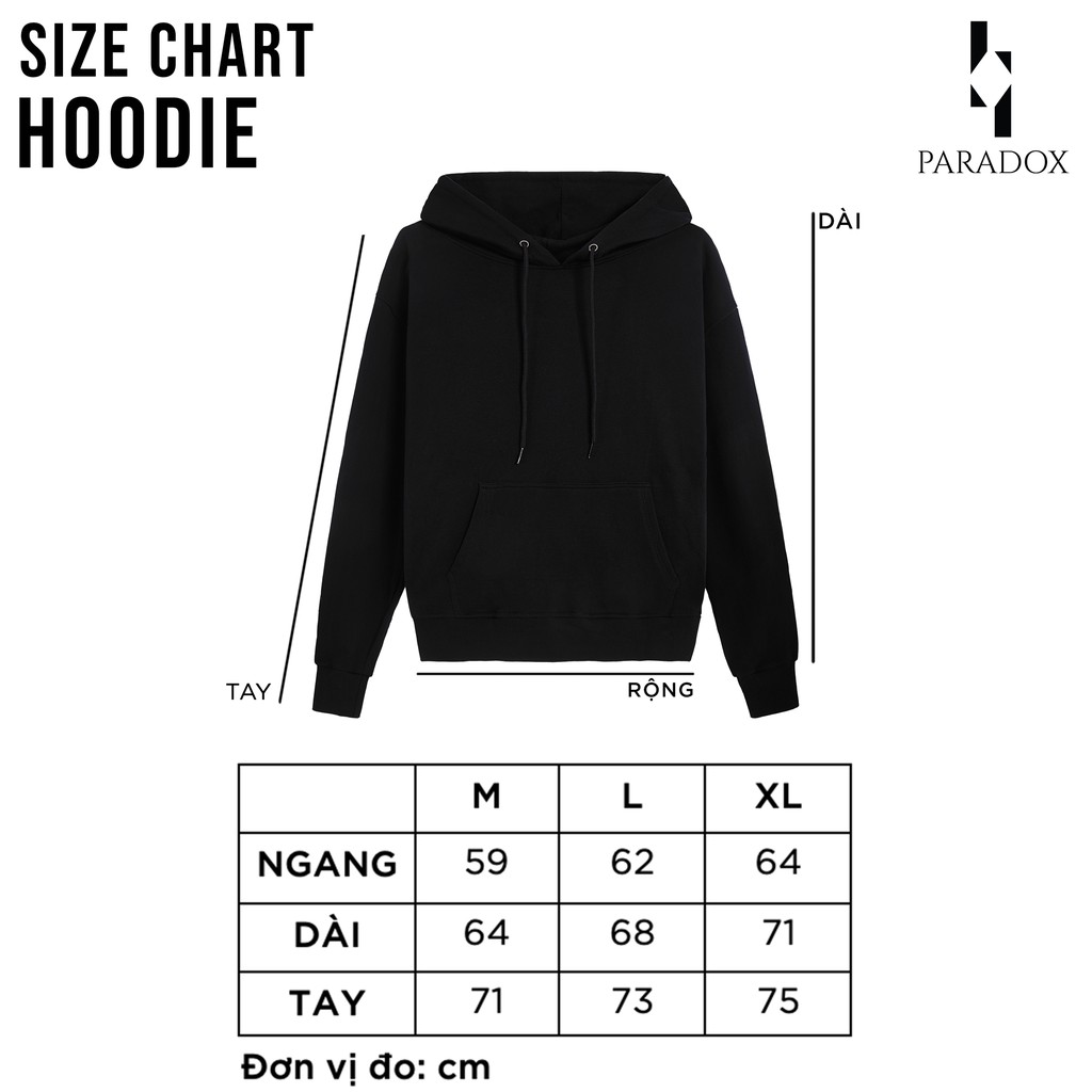 Áo hoodie Paradox CRACKING HOODIE (Black)