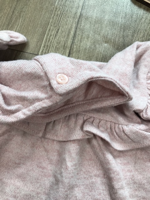 Áo váy cotton len Baby Gap màu Hồng paster xuất xịn