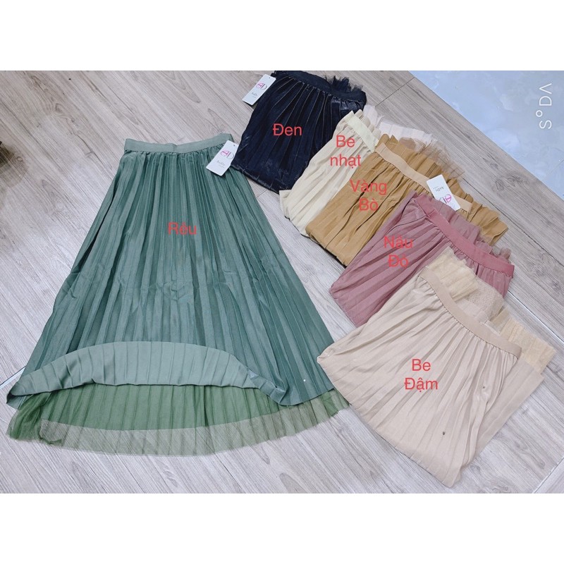 Chân váy xếp ly dài 2 lớp( mặc 2 mặt) | BigBuy360 - bigbuy360.vn