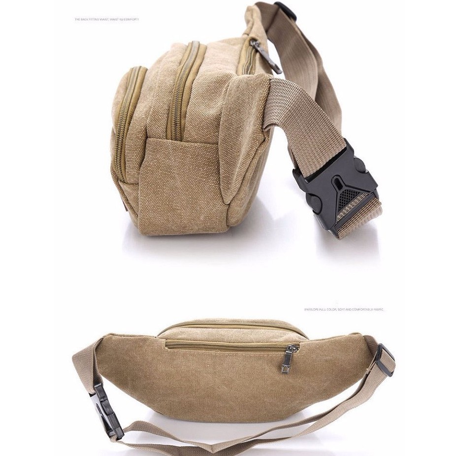 Túi Đeo Bụng, Túi Đeo Hông Đeo Chéo 3 Ngăn Wanfuniao Chất Liệu Vải Dày Bền Chống Trầy Xước Có Nhiều Ngăn Đựng | BigBuy360 - bigbuy360.vn